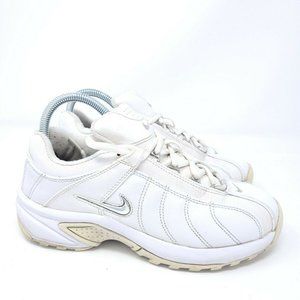 Nike VXT Training Shoes Leather Athletic Women's 8 All White Sneakers 310215-101
